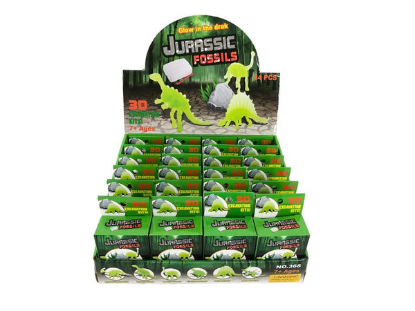 3D Glow in the Bark Jurassic, Fossils Puzzle [10280]