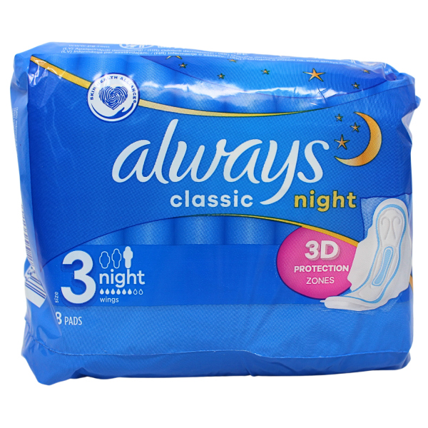 Always class Size 3  Night Wings 8ct