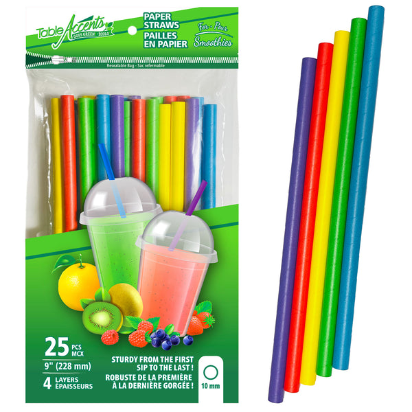 Table Accents Paper Straw, Smoothie 25pk [5550322]