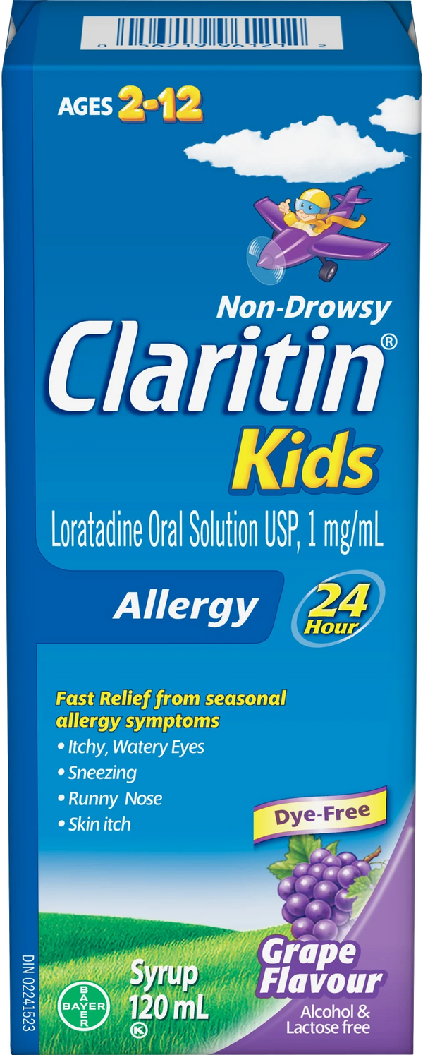 Claritin Kids Allergy Grape Flavour 120ml