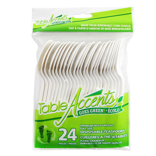 Table Accents Renewable Cutlery Teaspoons 24pk