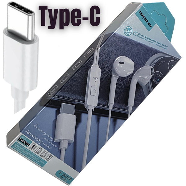 Ear Phone wired w Type-C w hard Bud(E-90180)