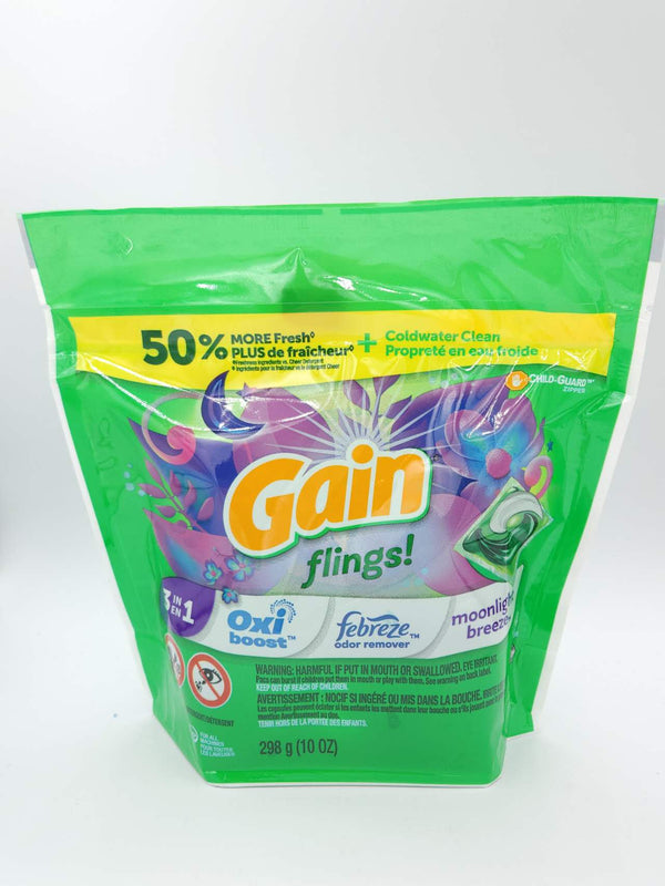 Gain Flings Detergent Pacs 14ct Moonlight