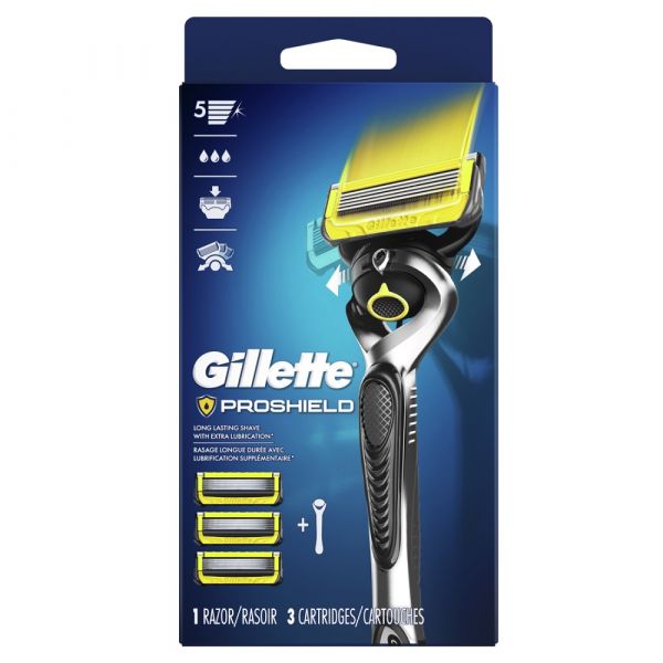 Gillette 5 Proshield 1 Razor+3 Cartridges – CC Group Trading