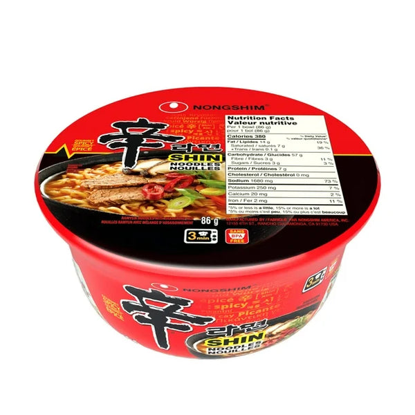 Nongshim Noodle Shin Bowl, 86gx12
