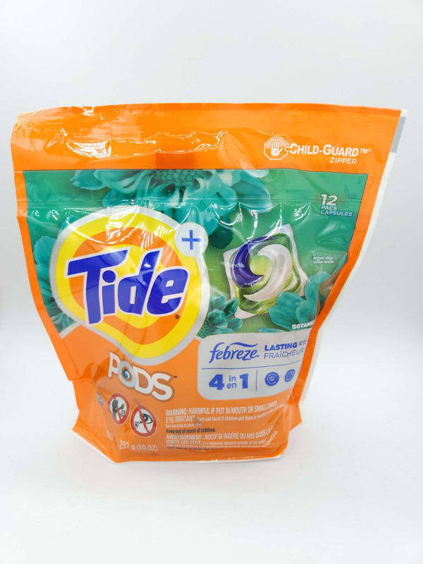 Laundry Detergent "TIDE" pod, Botanical Rain 12ct