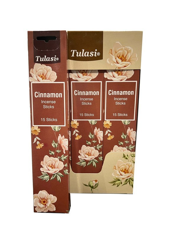 Tulasi Pastel Series Cinnamon incense 15 sticks-12/bx