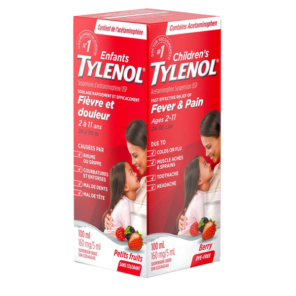 Tylenol Children Dye-Free Berry Liquid 160mg/5ml, 100ml