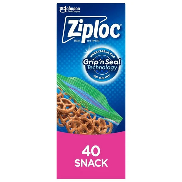 Ziploc Snack Seal Bags, 40ct