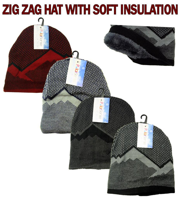 Hat Beanies Zigzag Style Asst. Color [HZ40283]