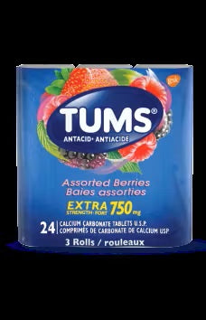 Tums Extra Strength 750mg Asst Berry 3/pk