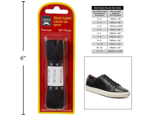 Gino's Sport Laces, Black 54" [84013]