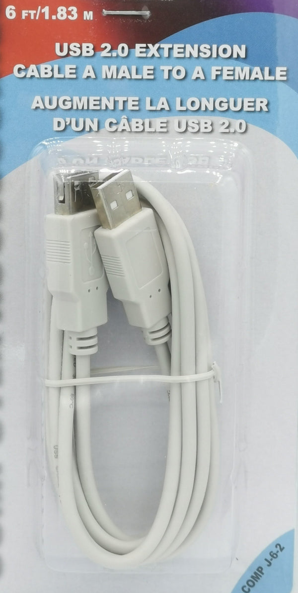 USB 2.0 Ext Cable A Male to A Female 6ft [CA7206BC]