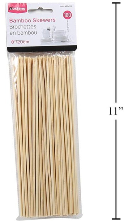 Skewer Bamboo 8"100pcs [80424]