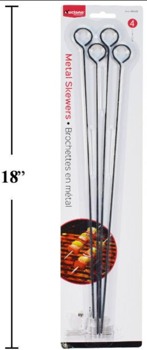 Luciano, Metal Skewers 15" 4/pk [80429]