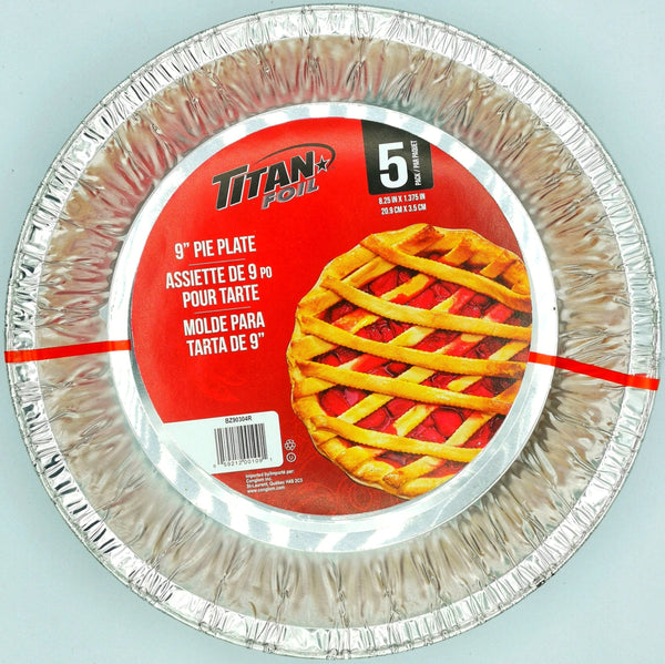 Foil, Titan Foil 9" deep pie plate 5/pk