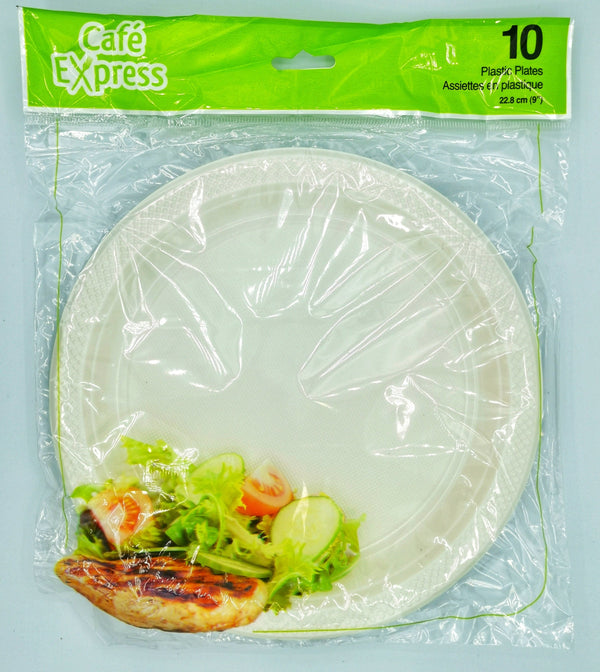 Cafe Express 9"Plastic Plates
