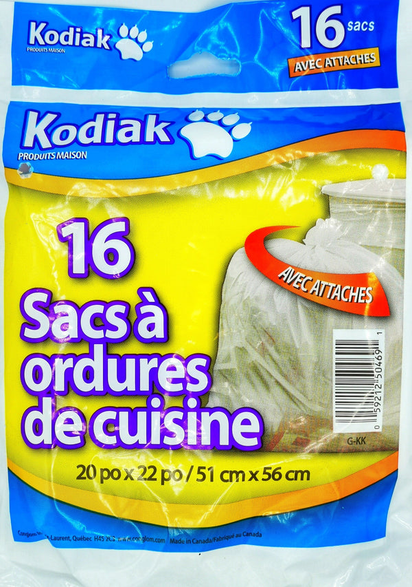 Kitchen Bags, Kodiak 16/pk