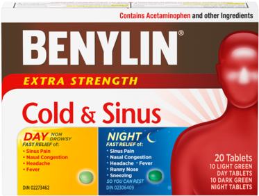 Benylin Extra Strength Cold&Sinus Day&Night Tablets 20ct