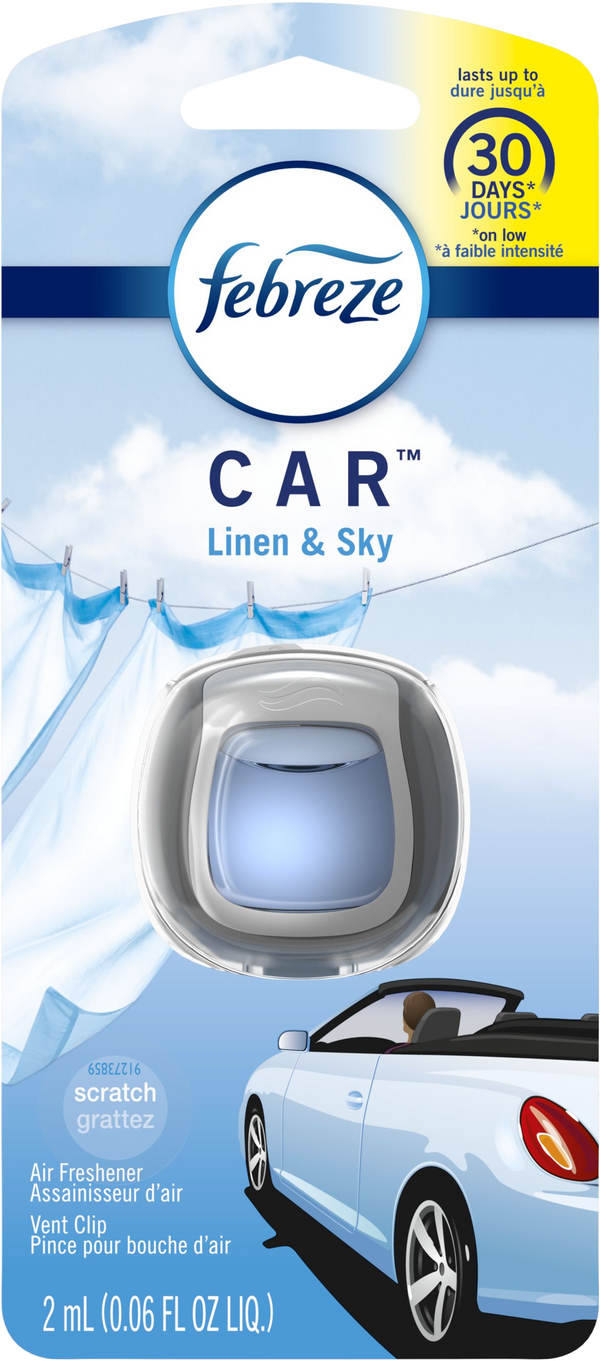 Febreze Car Vent Clip Linen&Sky 2ml