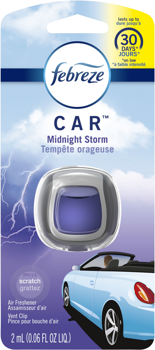 Febreze Car Vent Clip Midnight Storm 2ml