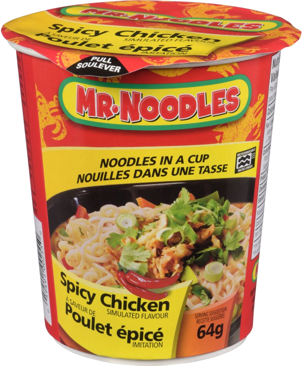 Mr. Noodles, Cup Spicy Chicken 64g 12ct
