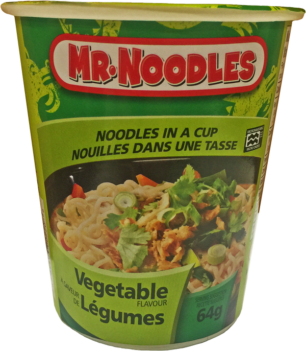 Mr. Noodles, Cup Vegetable 64g 12ct
