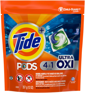 Laundry Detergent "TIDE" pod, Ultra Oxi 12ct