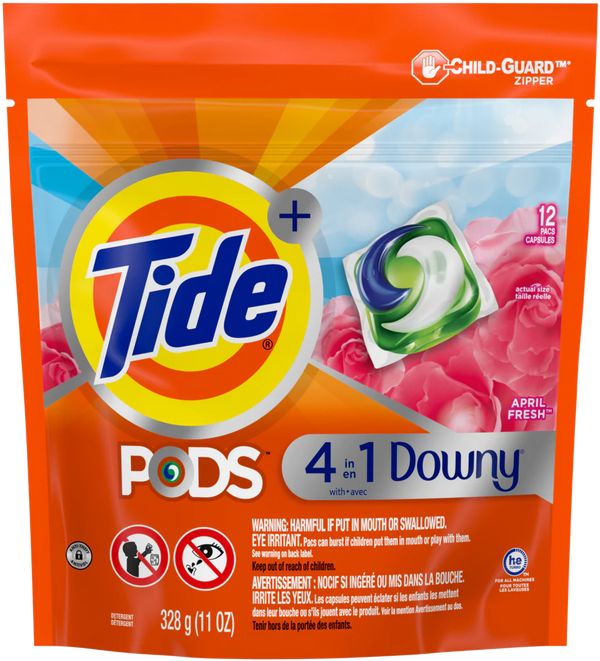 Laundry Detergent "TIDE" pod, April Fresh 12ct