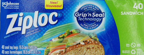 Sandwich Bags "Ziploc" 40ct