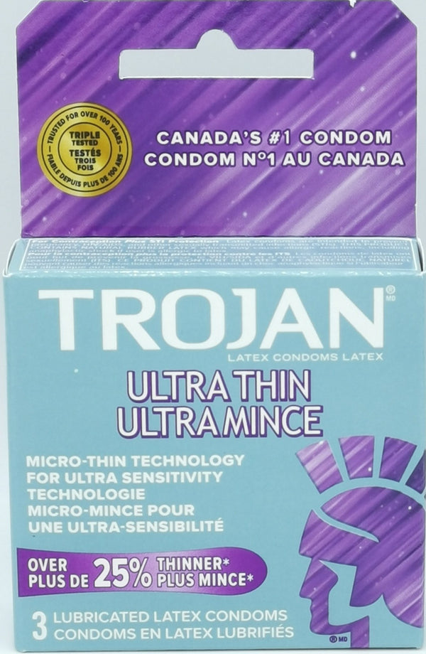Condom Trojan Ultra Thin 3ct