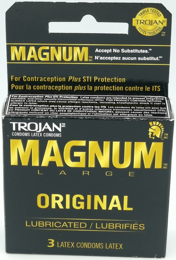 Condom Trojan Magnum Large Original 3ct