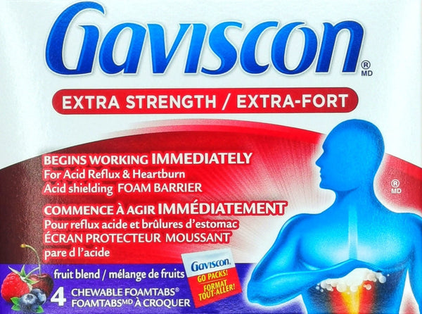 Gaviscon Extra Strength Chewable Foamtabs 4ct