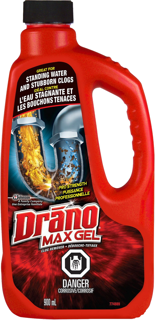 Drano Max Gel 900ml Pro Strength