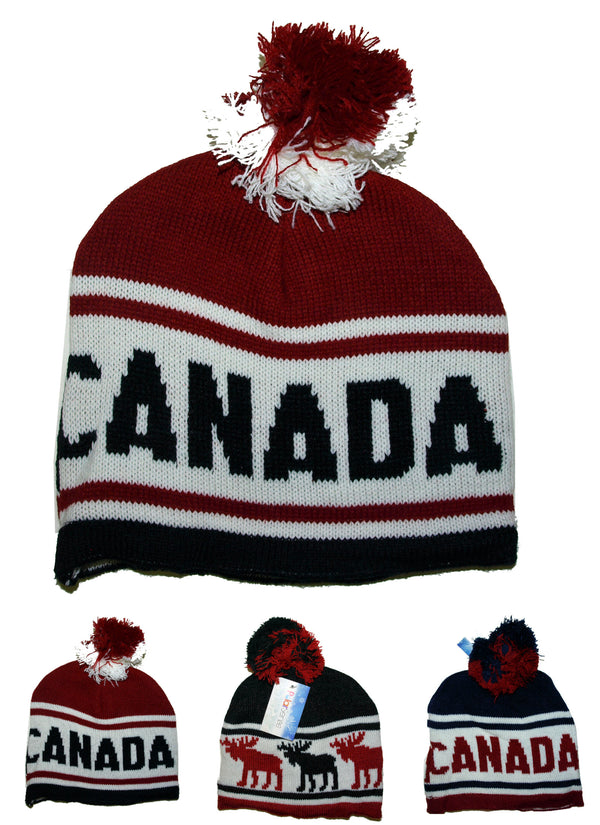Hats, Insulated Canada Winter Hat w Bow Asst. [HC40015]