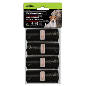 Pet Waste Bags 4 rolls x15 bags(PEO-812)