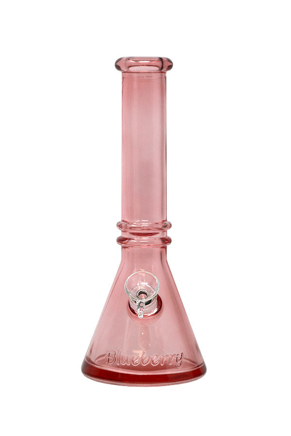 Bong, 10 inch Double Ring Beaker--Pink