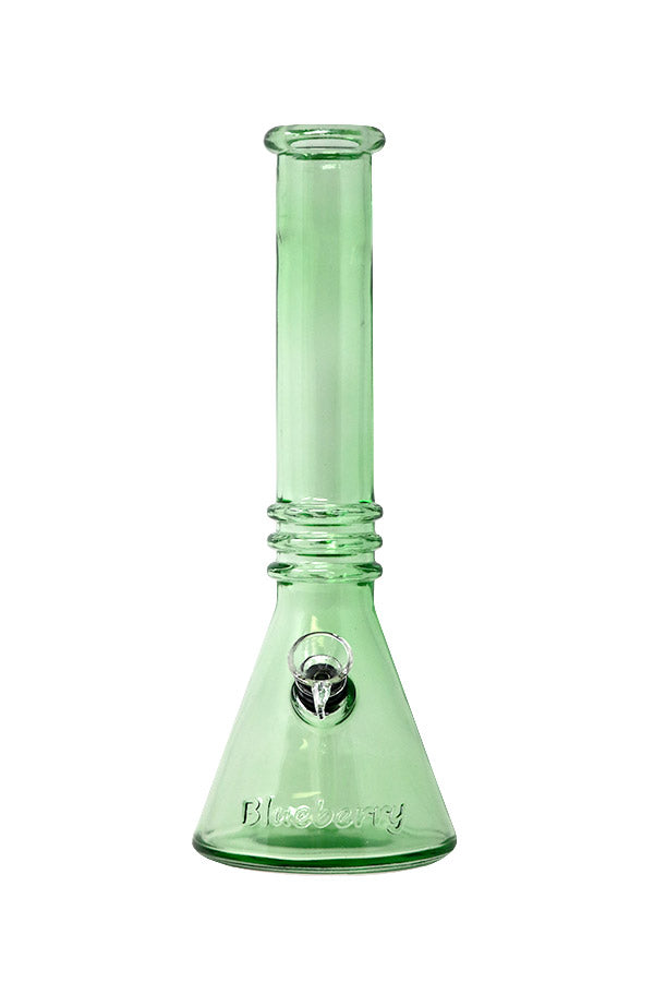 Bong, 12 inch Double Ring Beaker--Green