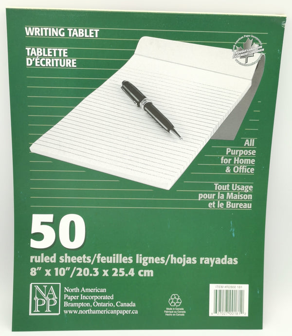 Writing Pad 8x10" 50sheet [20105]
