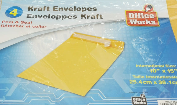 Envelopes Kraft 10x15" [30654]