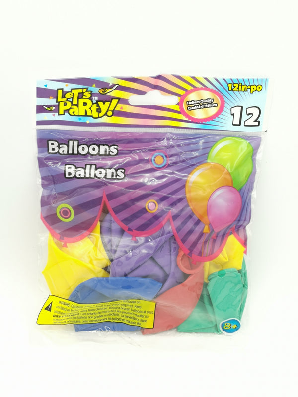 Party Balloon 12" 12pcs Birthday [60301]