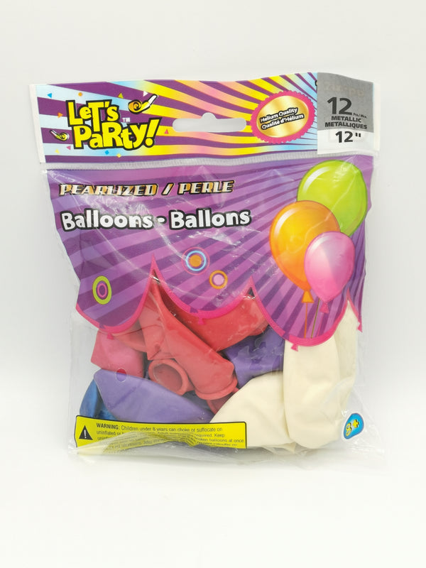 Party Balloon 12" Metallic Birthday[60326]