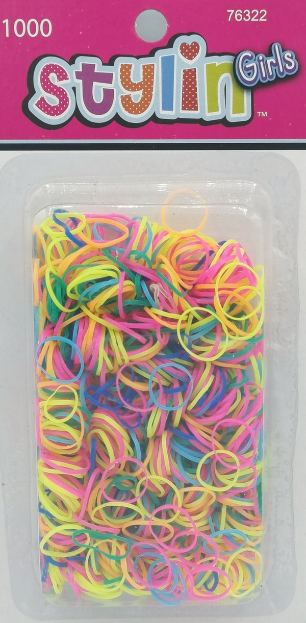 Elastic Ponyholder 1000pcs latex neon color [76322]