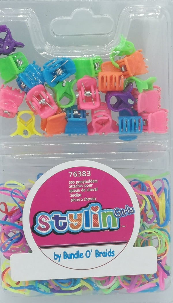 Elastic Ponyholder & Mini Clips 320pcs [76383]