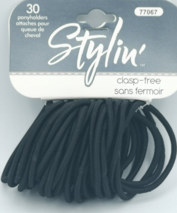 Elastic Ponyholder Black 30pcs [77067]