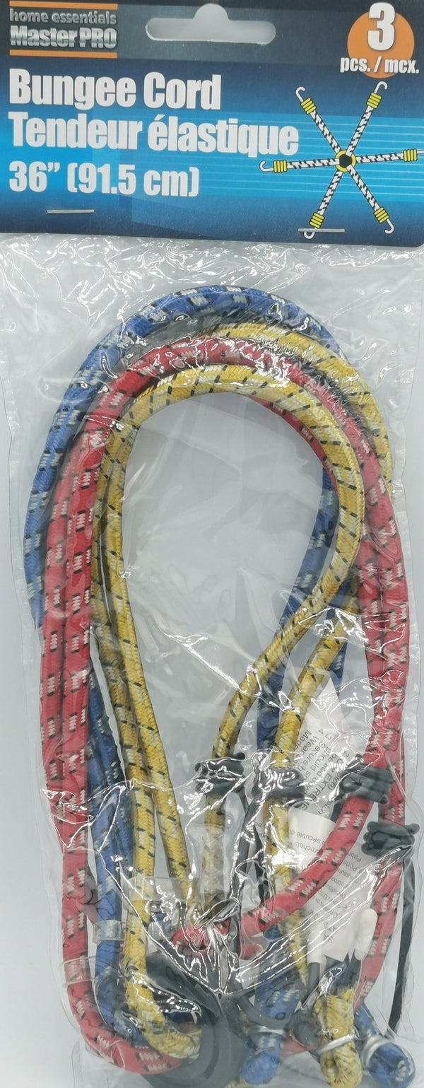 Bungee Cord w/ring 3pcs 36" [83249]