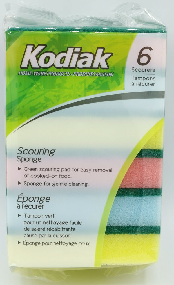 Sponges, Kodiak Scouring Sponges 6/pk