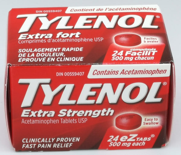 Tylenol Extra Strength EZtabs 500mg 24ct