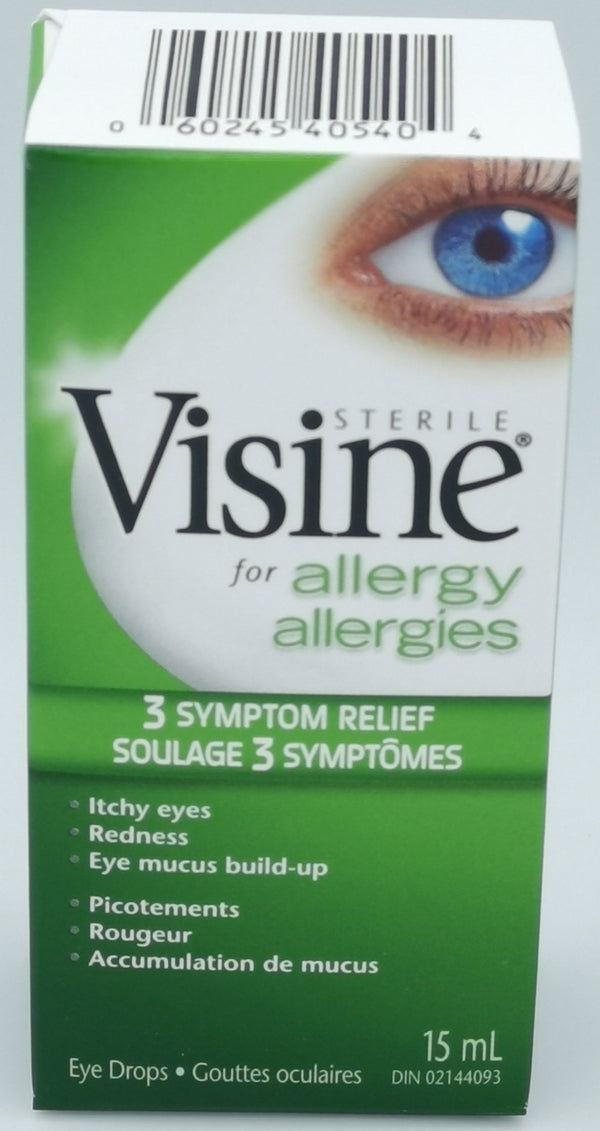 Visine for Allergy 3 Symptom Relief Sterile 15ml