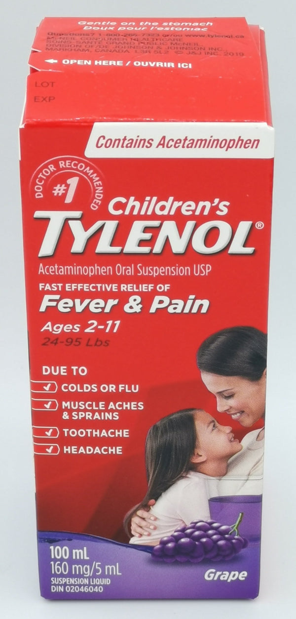 Tylenol Children Fever&Pain  160mg/5ml Grape 100ml